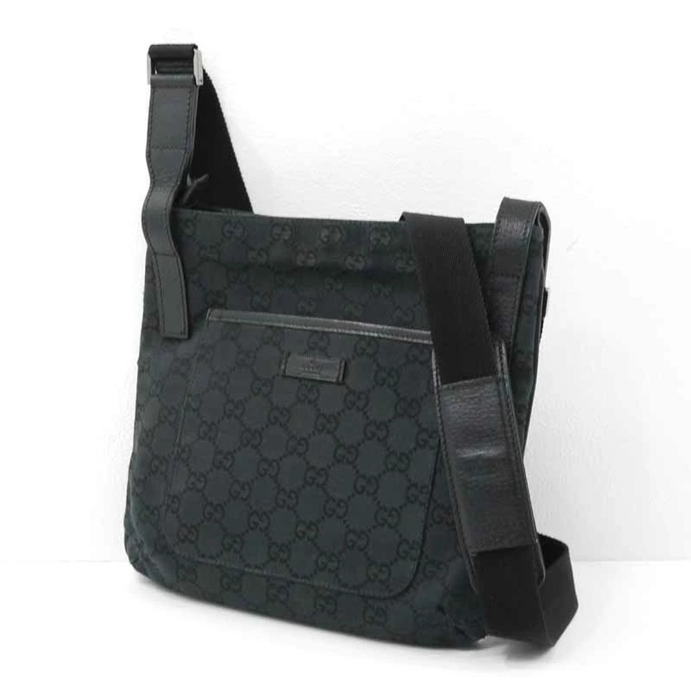 Gucci GG Canvas Shoulder Bag Black